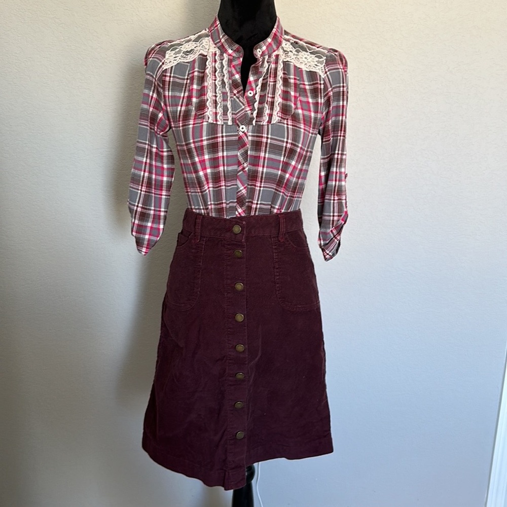 Monsoon corduroy skirt